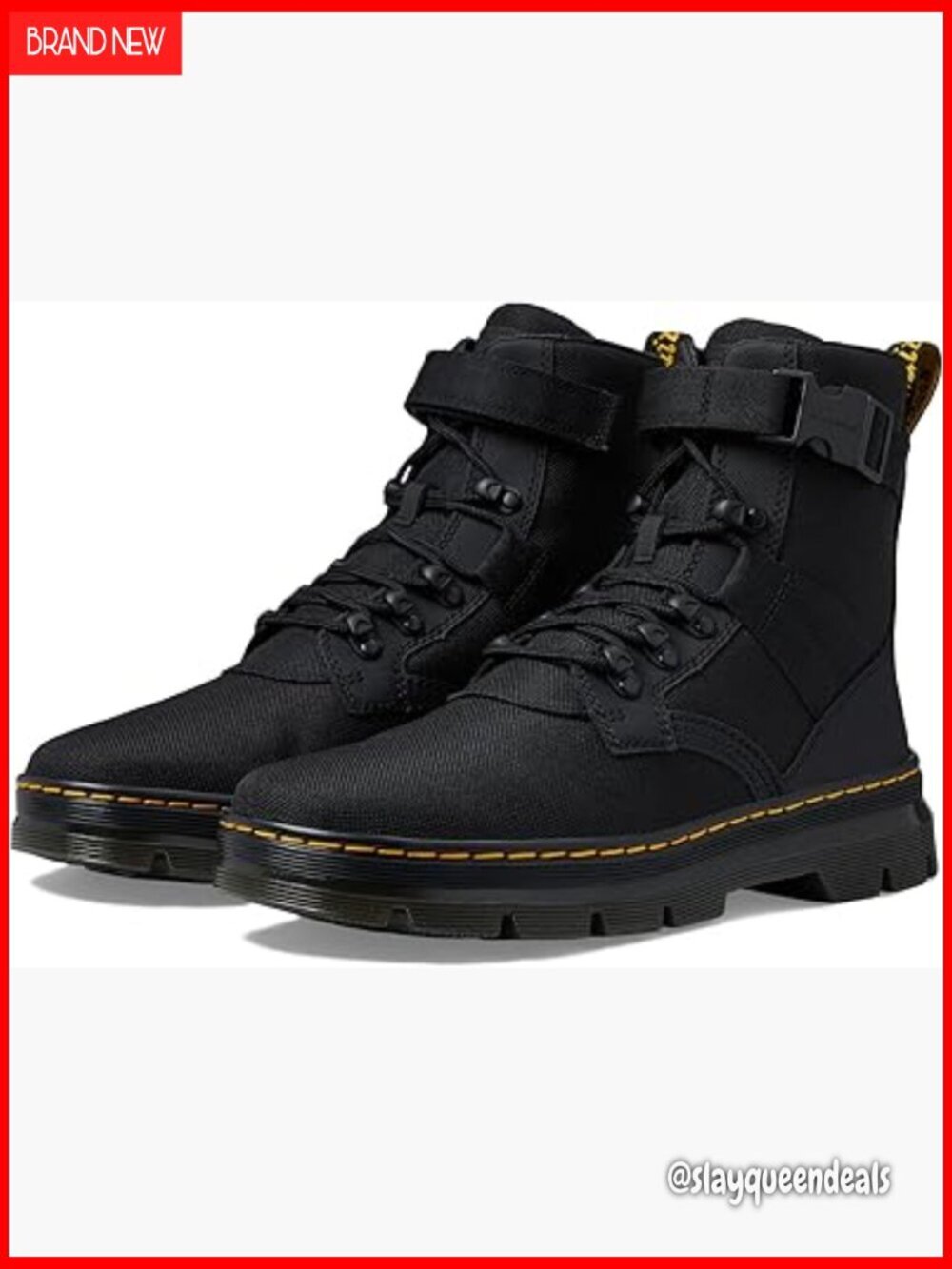 Combat Boots with Utility Sole, Ankle Height, Pull-On Closure